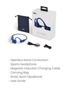 Purchase SHOKZ OpenRun Bone Conduction Sports activities Headphones, Bluetooth Wi-fi Earphones with Mic, 8H Playtime, Open-Ear Waterproof Headset for Working, Exercise, Driving Normal Measurement (Blue Eclipse) - Greatest Value India | AskMeFlash - Image 8