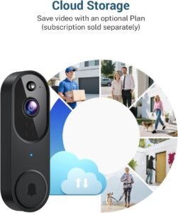 Purchase WiFi Doorbell Digicam Wi-fi with Indoor Chime IP65 Waterproof Video Doorbell Digicam Sensible Doorbell with Movement Detector 1080 HD Video Night time Imaginative and prescient Cloud Storage 2-Means Speak Battery Powered - Greatest Worth India | AskMeFlash - Image 8