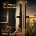 Purchase AERYS Good Door Lock | 4-in-1 Digital Lock with Fingerprint, RFID, PIN & Key | Triple Cylinder Safety (3X Safer) | Black | Primary Door Lock for Residence & Workplace | 3-Yr Guarantee + Free Set up - Greatest Worth India | AskMeFlash - Image 4
