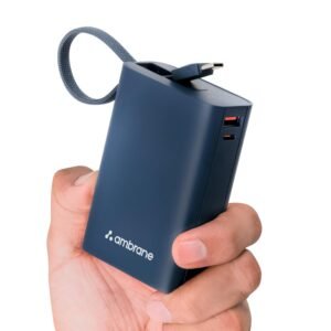 Purchase Ambrane 20000mAh Pocket Measurement Energy Financial institution with Inbuilt Kind-C Cable, 22.5W Quick Charging, Kind-C PD & USB Output, Transportable Mini Powerbank for iPhone, Android & Different Units (MiniCharge 20, Black-Blue) – Greatest Worth India | AskMeFlash