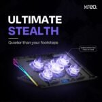 Purchase Kreo Tundra Laptop computer Cooler Pad with 5 Adjustable Followers, Twin USB Port, 5 Adjustable Peak Angles with LCD Show and 10 RGB Modes, Silent Cooling Pad with Below 21 dBA for Workplace and Gaming laptops. - Finest Worth India | AskMeFlash - Image 2