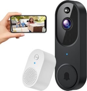 Purchase WiFi Doorbell Digicam Wi-fi with Indoor Chime IP65 Waterproof Video Doorbell Digicam Sensible Doorbell with Movement Detector 1080 HD Video Night time Imaginative and prescient Cloud Storage 2-Means Speak Battery Powered – Greatest Worth India | AskMeFlash
