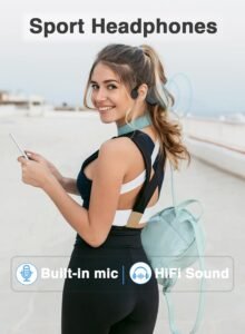 Purchase Bone Conduction Headphones, Wi-fi Open-Ear Bluetooth 5.3 with Mic - MP3 Play Constructed-in 32GB Reminiscence, IPX8 Waterproof Sports activities Headphones for Exercise Swimming Working - Finest Worth India | AskMeFlash - Image 4