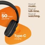 Purchase Noise Two Wi-fi On Ear Headphones with 50 Hours Playtime, Low Latency(as much as 45ms), 4 Play Modes, Twin Pairing, BT v5.3 (Daring Black) - Finest Value India | AskMeFlash - Image 3