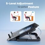 Purchase Lapcare Chillmate Highly effective Laptop computer Cooler Pad with Twin 125mm Followers, Silent Operation Noiseless Fan, Twin USB Ports, 5 Step Retractable Stand and Detachable Cell Holder - Greatest Worth India | AskMeFlash - Image 6
