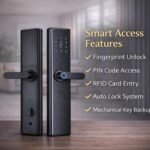 Purchase AERYS Good Door Lock | 4-in-1 Digital Lock with Fingerprint, RFID, PIN & Key | Triple Cylinder Safety (3X Safer) | Black | Primary Door Lock for Residence & Workplace | 3-Yr Guarantee + Free Set up - Greatest Worth India | AskMeFlash - Image 2