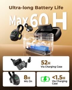 Purchase GRENARO P11 Wi-fi Mic for YouTube with 3-Degree Noise Discount,Mic for YouTube Wi-fi with 52H Charging Case for Android/iOS, Hidden Design Appropriate for Fb, Dwell Streaming, Vlogging - Greatest Value India | AskMeFlash - Image 4