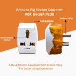 Purchase Embox 6A to 16A Converter Plug for Geysers AC Fridge Microwave Heavy Dwelling Home equipment-16 amp Socket with 3 Pin Shops Appropriate for All Worldwide Plugs (6-16 LED Indicator Plug-Pack of 1) - Finest Value India | AskMeFlash - Image 3