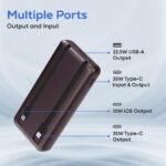 Purchase pTron Dynamo Bolt 20000mAh 35W Tremendous Quick Charging, USB Kind-C Enter Energy Financial institution Appropriate with QC3.0/PD3.0 (Energy Supply),Constructed-in Charging Cables,4 Charging Outputs,Kind-C Enter/Output Port(Brown) - Finest Worth India | AskMeFlash - Image 6