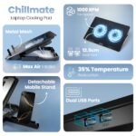 Purchase Lapcare Chillmate Highly effective Laptop computer Cooler Pad with Twin 125mm Followers, Silent Operation Noiseless Fan, Twin USB Ports, 5 Step Retractable Stand and Detachable Cell Holder - Greatest Worth India | AskMeFlash - Image 8