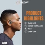 Purchase GRODD BEATZ 900 Open Ear Air Conduction Headphones with Superior Air Conduction Expertise BT5.3, Twin Mic, Twin Pairing, ENC, IPX5, Contact Management, Bluetooth, Black - Greatest Worth India | AskMeFlash - Image 3