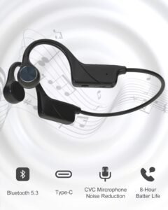 Purchase MONODEAL Bone Conduction Headphones Bluetooth Open Ear Headphones Wi-fi IPX5 Waterproof Headset with Microphone Sport Headphones Lengthy Battery Life Earphones for Runners Health Biking - Finest Value India | AskMeFlash - Image 2