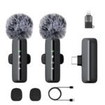 Purchase GADGETSWEAR Twin Wi-fi Lavalier Microphone 3-in-1 Plug-and-Play Lavalier with USB-C & iOS Receiver, Omnidirectional Noise-Cancelling Condenser Mic for Vlogging, Streaming, Podcast, Interviews – Greatest Value India | AskMeFlash
