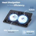 Purchase Lapcare Chillmate Highly effective Laptop computer Cooler Pad with Twin 125mm Followers, Silent Operation Noiseless Fan, Twin USB Ports, 5 Step Retractable Stand and Detachable Cell Holder - Greatest Worth India | AskMeFlash - Image 7