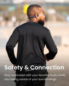 Purchase SHOKZ OpenRun Bone Conduction Sports activities Headphones, Bluetooth Wi-fi Earphones with Mic, 8H Playtime, Open-Ear Waterproof Headset for Working, Exercise, Driving Normal Measurement (Blue Eclipse) - Greatest Value India | AskMeFlash - Image 3