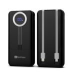 Purchase BonKaso 10000mAh Energy Financial institution 22.5W PD Quick Charging with Constructed-in 2-in-1 Sort C & Lightning Cable, Digital Show, Twin USB Output, Compact Moveable Charger for Android, iPhone, Tablets – Black – Finest Worth India | AskMeFlash