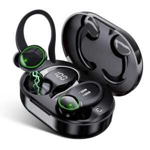 Purchase Bluetooth Earbuds 5.4 40hrs Playtime Wi-fi Charging Case Digital Show Sport Ear Buds with Earhooks Deep Bass IP6 Waterproof Over-Ear Earphones for Cellphone Laptop computer – Greatest Worth India | AskMeFlash