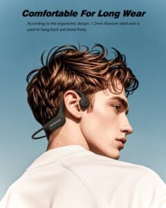 Purchase Bone Conduction Headphones,Open Ear Sport Headphones with Mic, Premium Loud Sound 8Hrs Playtime Bluetooth 5.3 Headphones, IP56 Waterproof Sports activities Headset for Working, Biking,Health - Greatest Value India | AskMeFlash - Image 7