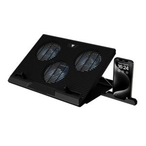Purchase GAMDIAS Aether E1 | Triple Fan Laptop computer Cooling Pad Upto 19′, 2 USB Port, 7 Adjustable Top Angles | Highly effective Cooling Pad | 1300 RPM Velocity | Noise Degree 21DBa – Finest Value India | AskMeFlash