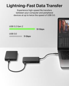 Purchase Belkin USB Hub for Laptop computer 5-in-1, USB C Hub – Multi USB Port Adapter with 4K HDMI @ 60Hz, 100W USB-C PD, 10Gbps Excessive Velocity Knowledge Switch | Kind C Hub Docking Station for MacBook, iPad Professional, Chromebook - Finest Worth India | AskMeFlash - Image 6