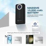 Purchase BonKaso 10000mAh Energy Financial institution 22.5W PD Quick Charging with Constructed-in 2-in-1 Sort C & Lightning Cable, Digital Show, Twin USB Output, Compact Moveable Charger for Android, iPhone, Tablets – Black - Finest Worth India | AskMeFlash - Image 3
