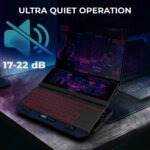 Purchase EvoFox Frost Plus Laptop computer Cooling Pad | Laptop computer Cooler Pad with Twin Followers, Blue LED Backlight, Iron Mesh Design, LCD Show, Adjustable Stand, Extremely-Quiet Twin USB Cooling Pad (Black) - Finest Value India | AskMeFlash - Image 6