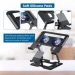 Purchase Dyazo Foldable Metallic Laptop computer & Cellular Stand with Twin Cooling Followers | Adjustable Top & Angle | Ventilated Silent Operation | Appropriate for MacBook, HP, Dell, Acer, Lenovo & Different Notebooks (Black) - Greatest Value India | AskMeFlash - Image 7