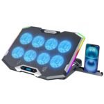 Purchase ICE COOREL Gaming Laptop computer Cooling Pad with 8 Cooling Followers, Laptop computer Fan Cooler Pad for 15-17.3 Inch, Pocket book Cooler Stand with 6 Top Adjustable, RGB Cooling Pad with Two USB Port + Telephone Stand – Finest Value India | AskMeFlash