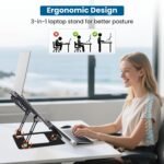 Purchase Dyazo Foldable Metallic Laptop computer & Cellular Stand with Twin Cooling Followers | Adjustable Top & Angle | Ventilated Silent Operation | Appropriate for MacBook, HP, Dell, Acer, Lenovo & Different Notebooks (Black) - Greatest Value India | AskMeFlash - Image 9