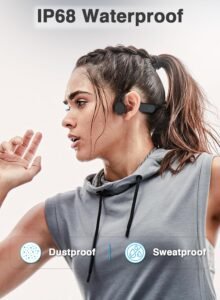 Purchase Bone Conduction Headphones, Wi-fi Open-Ear Bluetooth 5.3 with Mic - MP3 Play Constructed-in 32GB Reminiscence, IPX8 Waterproof Sports activities Headphones for Exercise Swimming Working - Finest Worth India | AskMeFlash - Image 2