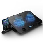 Purchase EvoFox Frost Plus Laptop computer Cooling Pad | Laptop computer Cooler Pad with Twin Followers, Blue LED Backlight, Iron Mesh Design, LCD Show, Adjustable Stand, Extremely-Quiet Twin USB Cooling Pad (Black) – Finest Value India | AskMeFlash