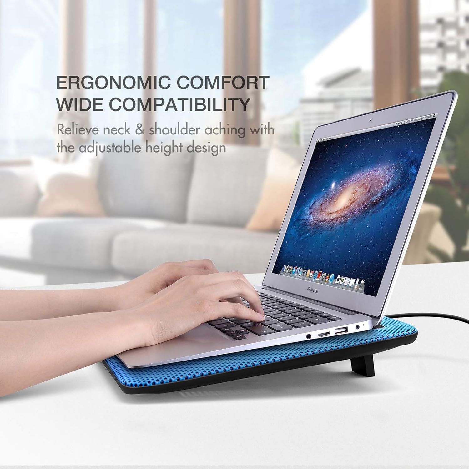 Purchase HAVIT Cooling Pad Pc Laptop computer Cooler with 3 Quiet Followers and a pair of USB Ports, Moveable Cooling Stand with LED Gentle for 15.6-17 Inch Laptop computer(Blue) - Greatest Value India | AskMeFlash - Image 9