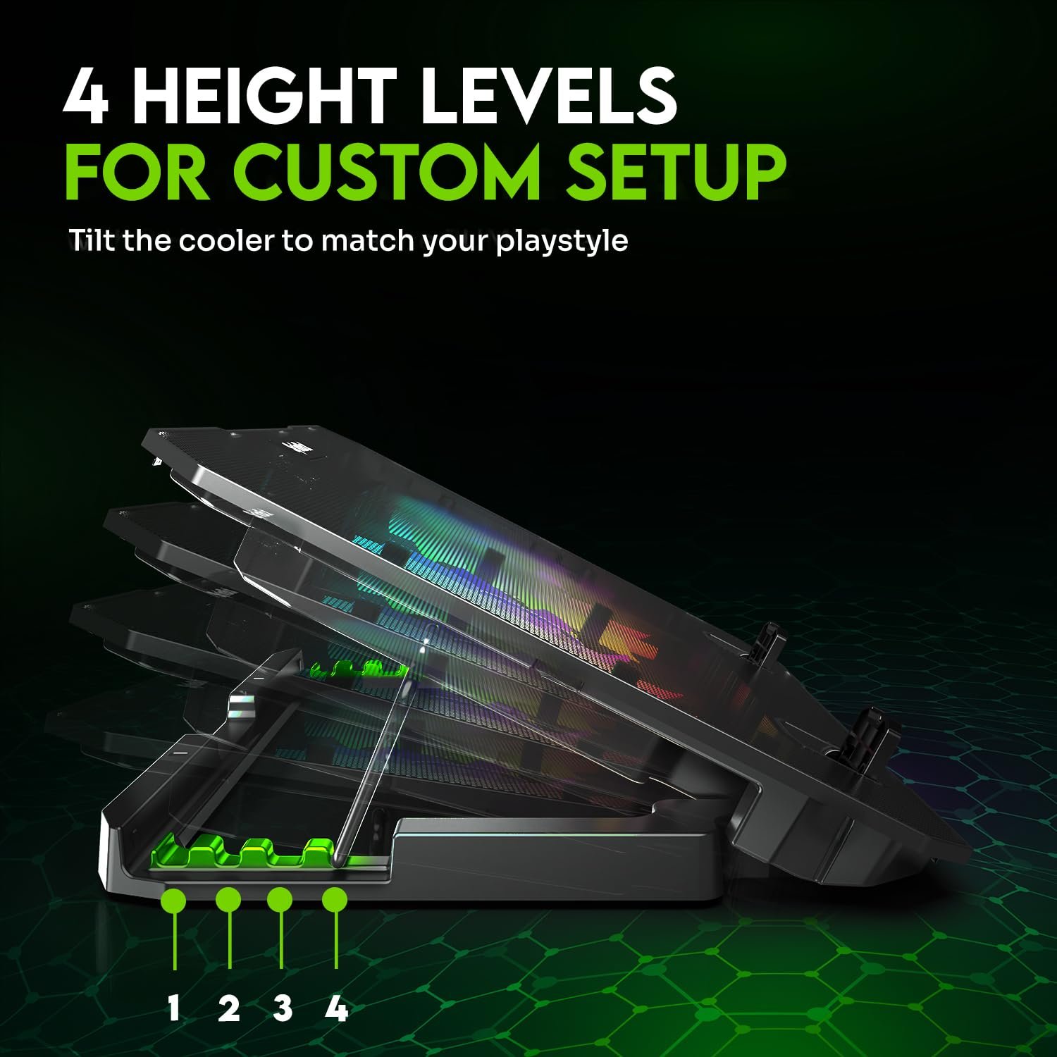 Purchase SpinBot Airflow X10 Laptop computer Cooling Pad with Twin Followers | Low Noise 30dB | 4-Degree Adjustable Stand | 2 USB Ports with Velocity Management | Cooling Stand for Gaming & Work Laptops as much as 17" - Greatest Worth India | AskMeFlash - Image 3