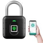 Purchase LAVNA Sensible Biometric Padlock with 2-Means Entry: Fingerprint, Cellular App, IP67 Waterproof for Doorways, Luggage, Suitcase, Storage, Cupboard, Warehouse & Shutter (Small), Black – Finest Worth India | AskMeFlash