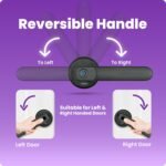 Purchase Helett HT210 Digital Door Lock with 50 Fingerprint Guide Key with Mortise Assist USB Emergency Unlock|Appropriate for 30mm-55mm Aluminium and Picket Door match with Proper and Left Door Deal with(Black) - Finest Value India | AskMeFlash - Image 3