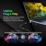 Purchase Dyazo Foldable Metallic Laptop computer & Cellular Stand with Twin Cooling Followers | Adjustable Top & Angle | Ventilated Silent Operation | Appropriate for MacBook, HP, Dell, Acer, Lenovo & Different Notebooks (Black) - Greatest Value India | AskMeFlash - Image 3