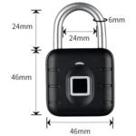 Purchase LAVNA Sensible Biometric Padlock with 2-Means Entry: Fingerprint, Cellular App, IP67 Waterproof for Doorways, Luggage, Suitcase, Storage, Cupboard, Warehouse & Shutter (Small), Black - Finest Worth India | AskMeFlash - Image 6