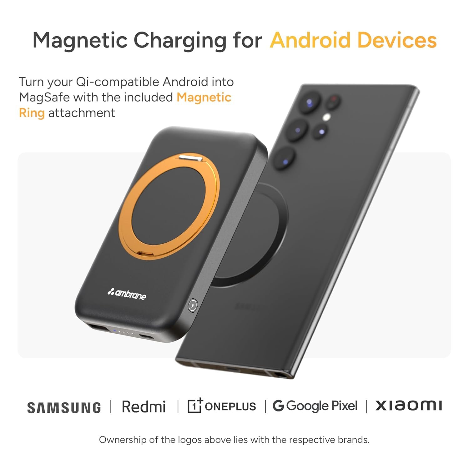 Purchase Ambrane MagSafe Wi-fi 10000mAh Quick Charging Energy Financial institution with Cell Stand, Robust Magnet, 22.5W Output for iPhone 12 & Above, Android & Different Qi Enabled Gadget + Magnetic Ring (Mount, Blue) - Finest Worth India | AskMeFlash - Image 4