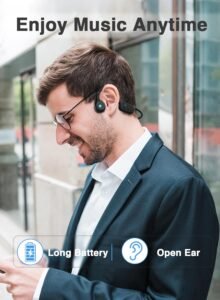 Purchase Bone Conduction Headphones, Wi-fi Open-Ear Bluetooth 5.3 with Mic - MP3 Play Constructed-in 32GB Reminiscence, IPX8 Waterproof Sports activities Headphones for Exercise Swimming Working - Finest Worth India | AskMeFlash - Image 3