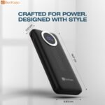 Purchase BonKaso 10000mAh Energy Financial institution 22.5W PD Quick Charging with Constructed-in 2-in-1 Sort C & Lightning Cable, Digital Show, Twin USB Output, Compact Moveable Charger for Android, iPhone, Tablets – Black - Finest Worth India | AskMeFlash - Image 6