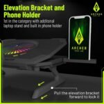 Purchase Archer Tech Lab RGB Gaming Laptop computer Cooling Pad Stand with Aluminum Metallic Grid, 5 Turbo Followers Twin USB Ports 7 Adjustable Angles Elevation Bracket & Cellphone Holder, Helps As much as 17" Laptop computer (Squall 300) - Greatest Worth India | AskMeFlash - Image 6