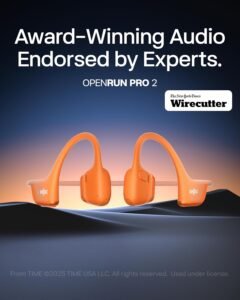 Purchase SHOKZ Openrun Professional 2 Bone Conduction Sports activities Headphones, Open Ear Wi-fi Earphones with Bluetooth 5.3, Noise Cancelling Mics, IP55 Waterproof, 12H Playtime for Operating, USB-C Fast Cost (Orange) - Finest Value India | AskMeFlash - Image 2