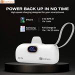 Purchase BonKaso 5000mAh Mini Energy Financial institution 22.5W PD Quick Charging, USB-C Kind-C Enter/Output, Constructed-in i5 Cable, Digital LED Show, Compact Pocket Transportable Charger for iPhone & Android – White - Finest Value India | AskMeFlash - Image 7