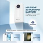 Purchase BonKaso 20000mAh Energy Financial institution 22.5W PD Quick Charging with Constructed-in Sort-C Cable, USB-A & Sort-C Output, Digital LED Show, Slim Transportable Charger for iPhone, Android, Tablets – White - Finest Worth India | AskMeFlash - Image 3