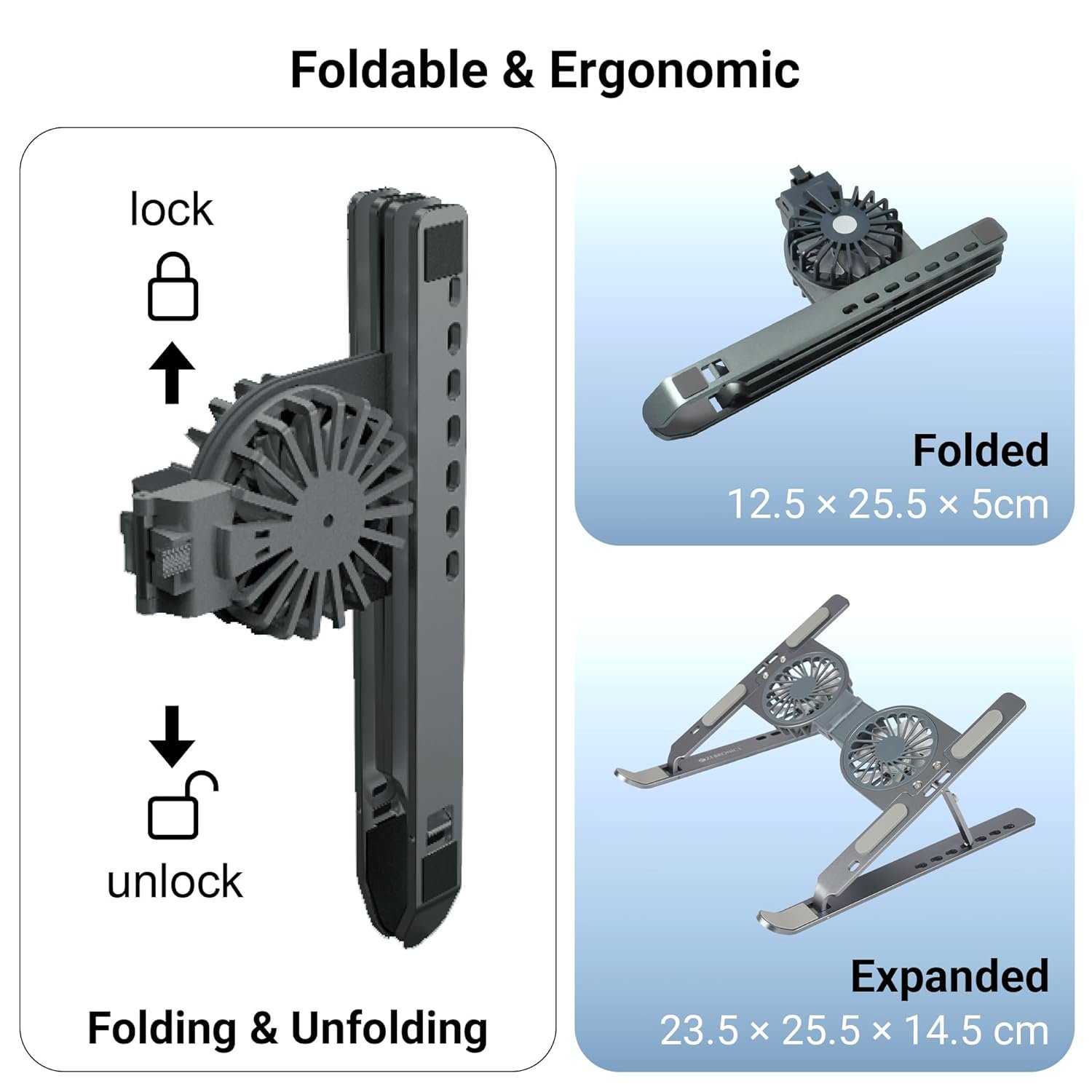 Purchase ZEBRONICS Laptop computer Stand with Followers, As much as 17 inch Laptop computer, 2X RGB Followers + Pace Controller, 58CFM Airflow, 7 Degree Adjustable, Foldable, Kind-C Port, Anti-Slip Silicone Pad, Anti-Rust (NS6000) - Greatest Value India | AskMeFlash - Image 6