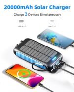 Purchase Nuynix Photo voltaic Charger, 20000mAh Moveable Photo voltaic Energy Financial institution - IPX5 Waterproof with Constructed-in Photo voltaic Panel and LED Flashlight, Photo voltaic Cellphone Charger - Greatest Value India | AskMeFlash - Image 2