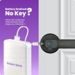 Purchase Helett HT210 Digital Door Lock with 50 Fingerprint Guide Key with Mortise Assist USB Emergency Unlock|Appropriate for 30mm-55mm Aluminium and Picket Door match with Proper and Left Door Deal with(Black) - Finest Value India | AskMeFlash - Image 4