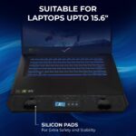 Purchase EvoFox Frost Plus Laptop computer Cooling Pad | Laptop computer Cooler Pad with Twin Followers, Blue LED Backlight, Iron Mesh Design, LCD Show, Adjustable Stand, Extremely-Quiet Twin USB Cooling Pad (Black) - Finest Value India | AskMeFlash - Image 8