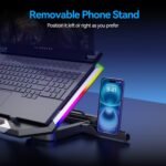 Purchase ICE COOREL Gaming Laptop computer Cooling Pad with 8 Cooling Followers, Laptop computer Fan Cooler Pad for 15-17.3 Inch, Pocket book Cooler Stand with 6 Top Adjustable, RGB Cooling Pad with Two USB Port + Telephone Stand - Finest Value India | AskMeFlash - Image 6