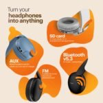 Purchase Noise Two Wi-fi On Ear Headphones with 50 Hours Playtime, Low Latency(as much as 45ms), 4 Play Modes, Twin Pairing, BT v5.3 (Daring Black) - Finest Value India | AskMeFlash - Image 5